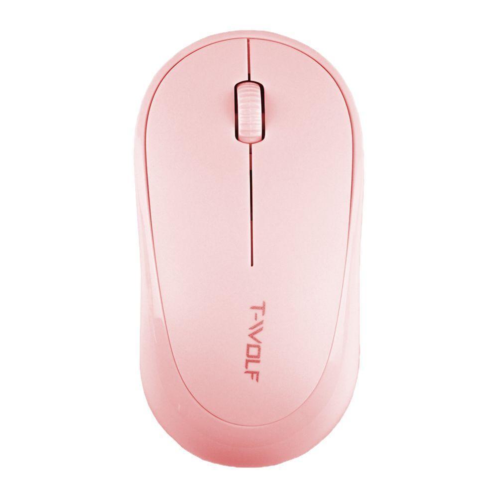Компьютерная мышка беспроводная TWolf Q18 2.4G Розовый (3001629081)