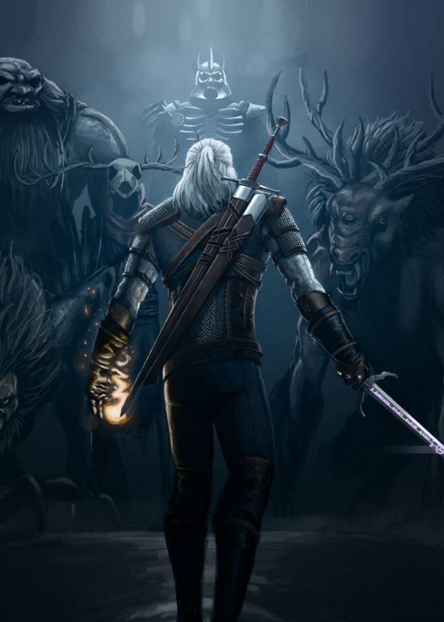 Картина GeekLand The Witcher Ведьмак Геральт из Ривии
