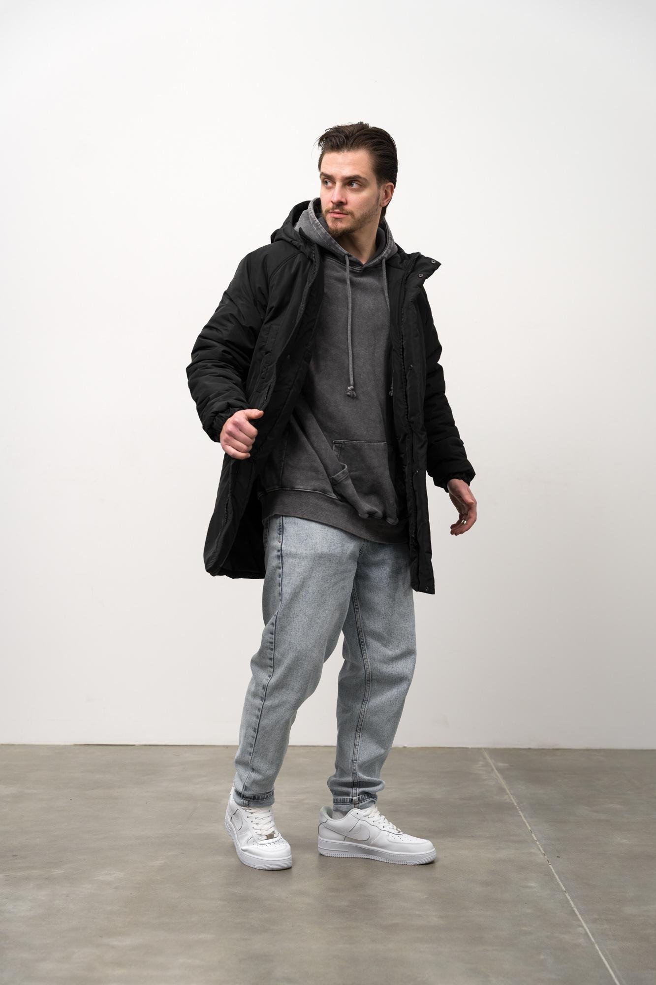 Куртка-парка зимова чоловіча Without Snowman подовжена 2XL/3XL Black (XXL 8056126 8056127) - фото 4 Куртка-парка зимова чоловіча Without Snowman подовжена 2XL/3XL Black (XXL 8056126 8056127) - фото 4