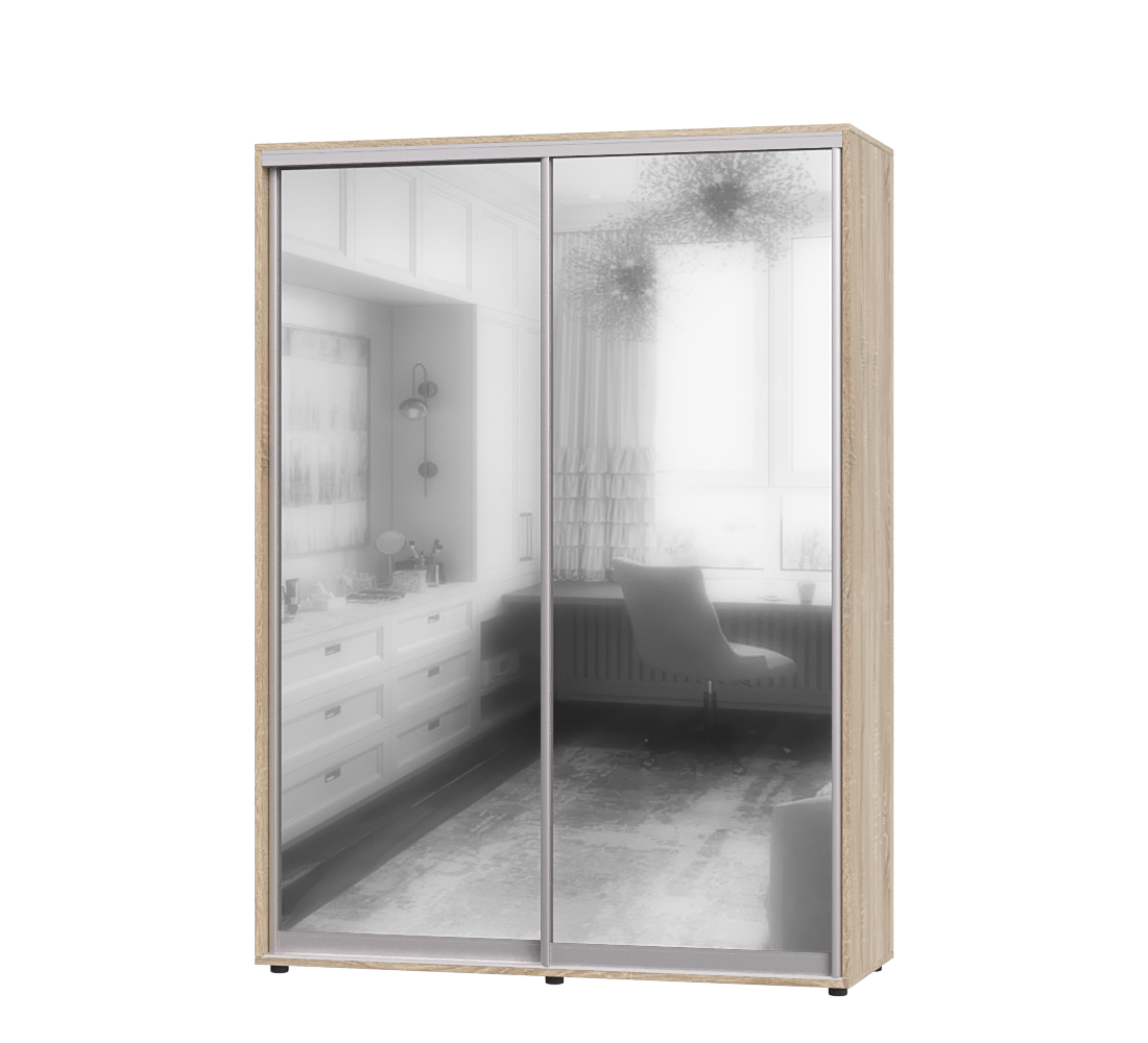 Шкаф-купе двухдверный Эверест ШК-02 170х60х220 см Дуб Сонома (07019)