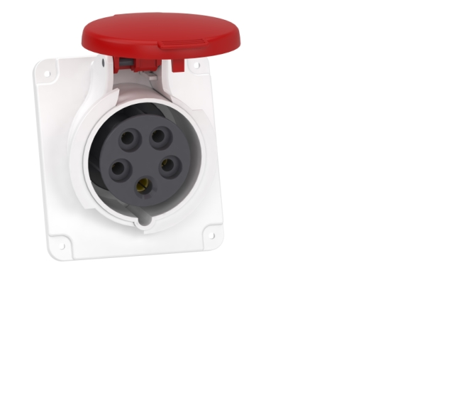 Розетка силовая панельная угловая Schneider Electric PKF16F435 3Р+PE+N 16А 380В IP44 (33978846)