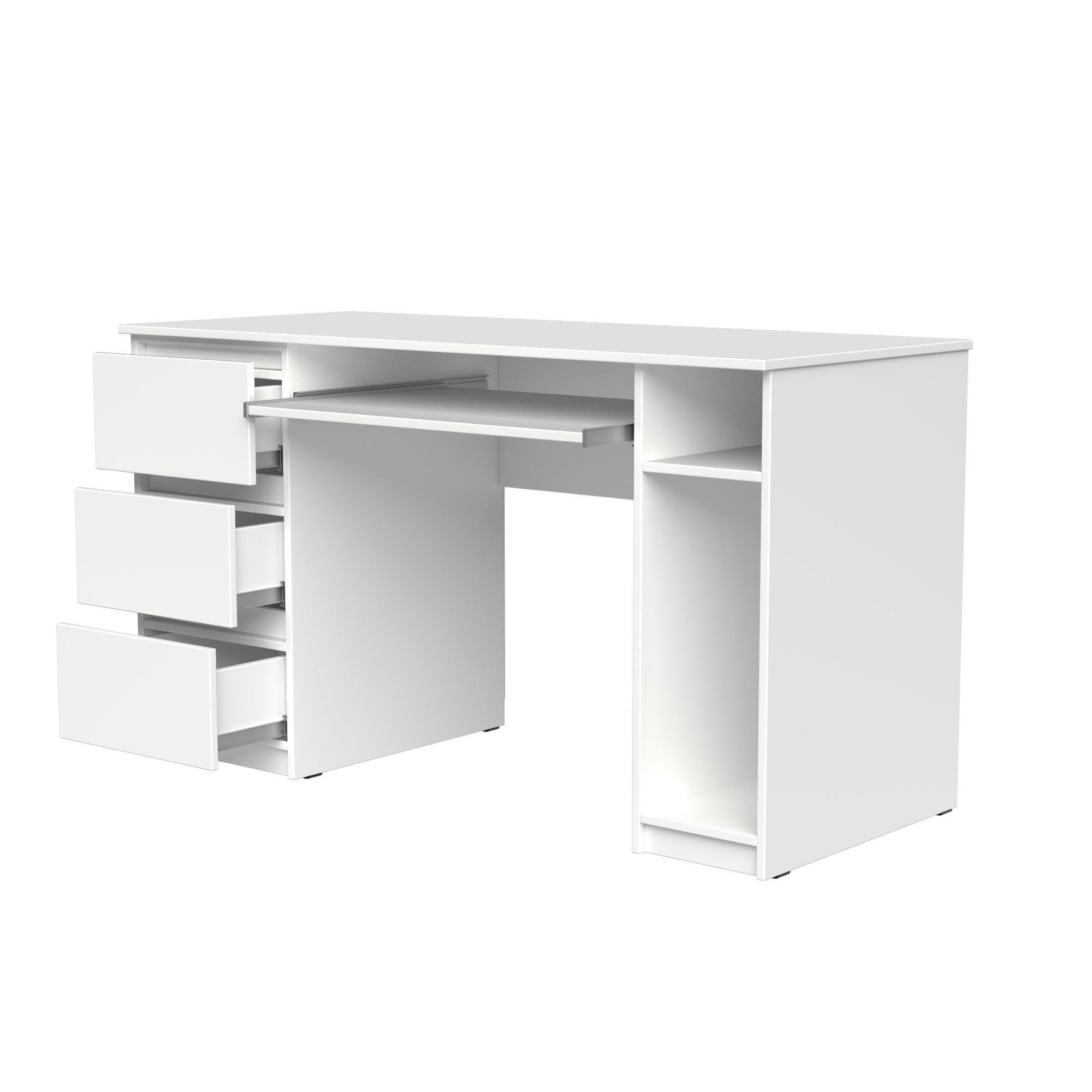 Стіл комп'ютерний СК2 3Я SENAM 780х1300х600 мм ДСП Білий - фото 4