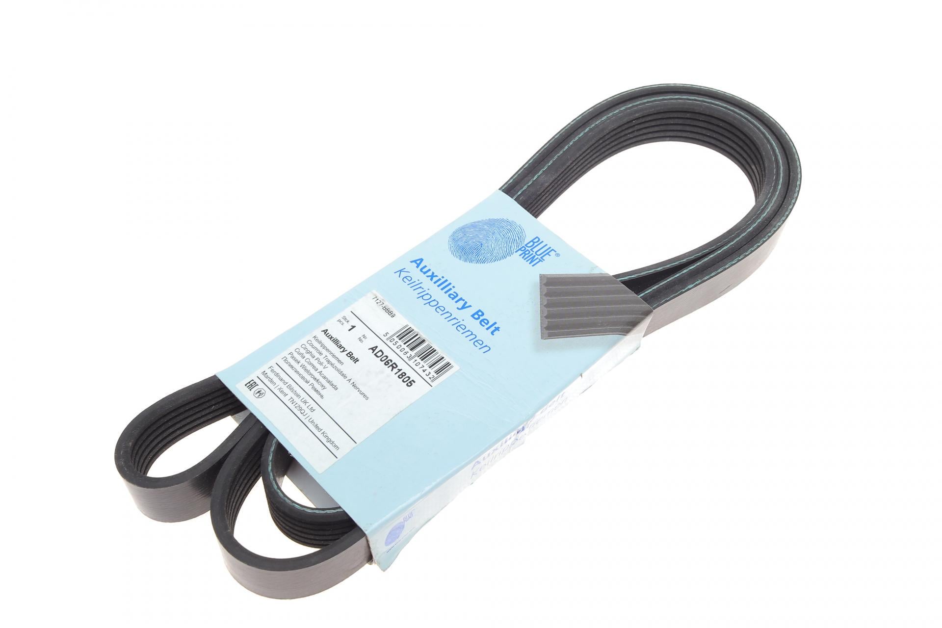Ремень генератора BLUE PRINT Opel Vectra 2.0/2.2 DTI 96-/Nissan X-Trail/Renault Koleos 2.5 07- 6PK1805 (AD06R1805)