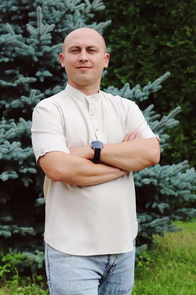 Рубашка мужская льняная S Бежевый (0001859)