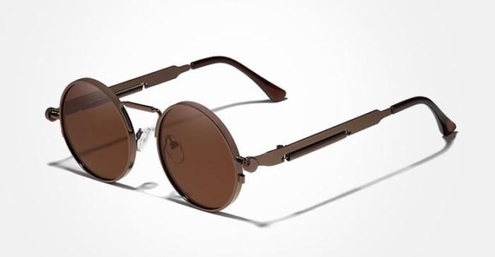 Солнцезащитные очки KINGSEVEN DESIGN N7579 Тишейды в металлической оправе с поляризованными линзами Коричневый