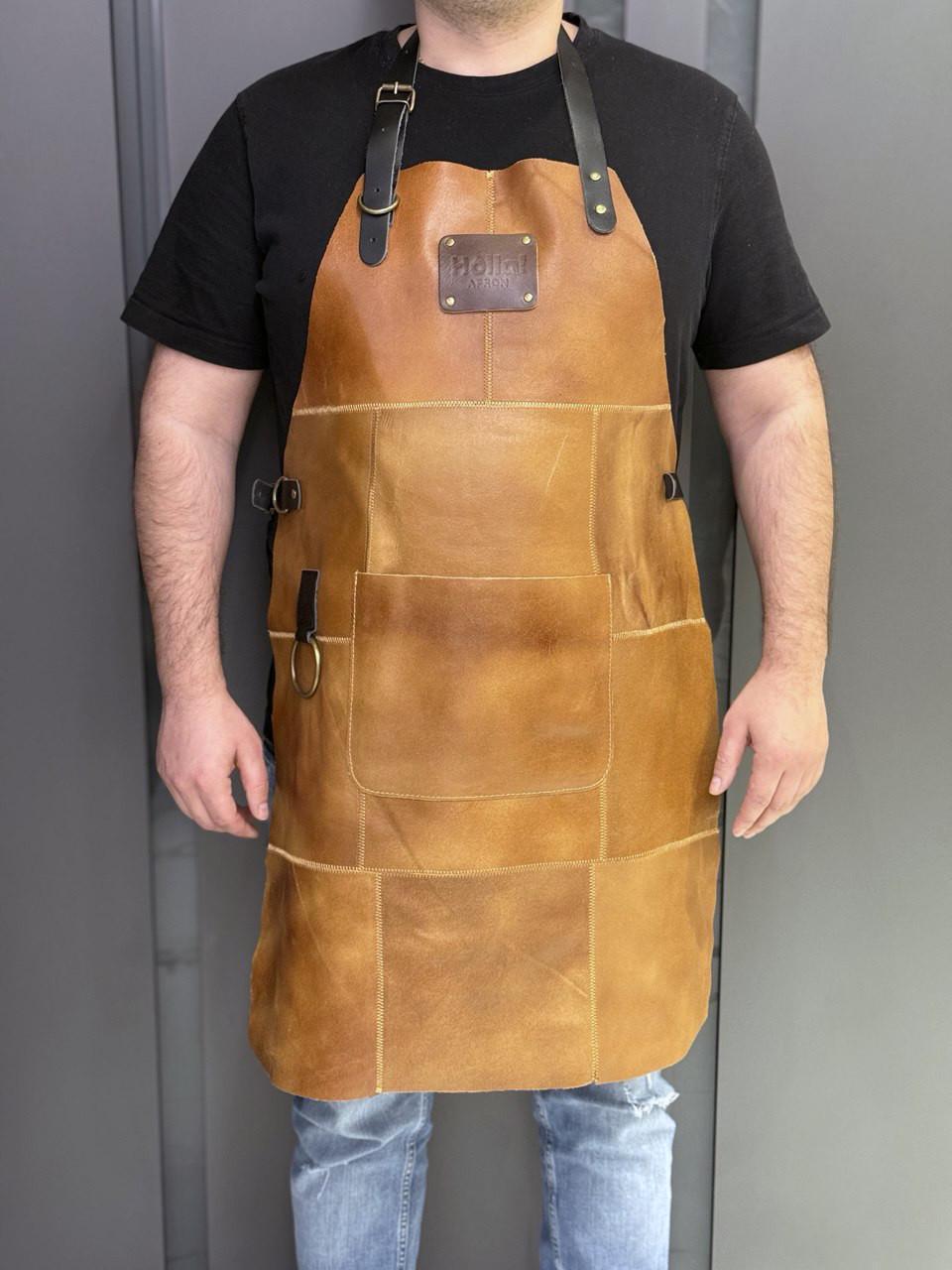 Фартух з натуральної шкіри HollaApron Rust (300003) - фото 2