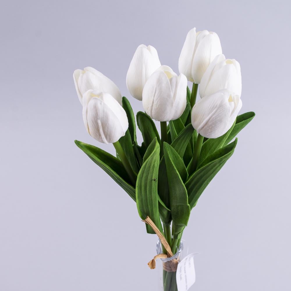 Букет тюльпан зі спіненого латексу Білий (1945-3) - фото 1