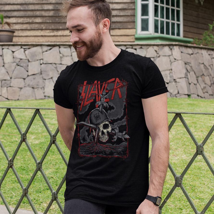 Футболка унисекс Slayer Skull and Swords 4XL Черный (0000010126)