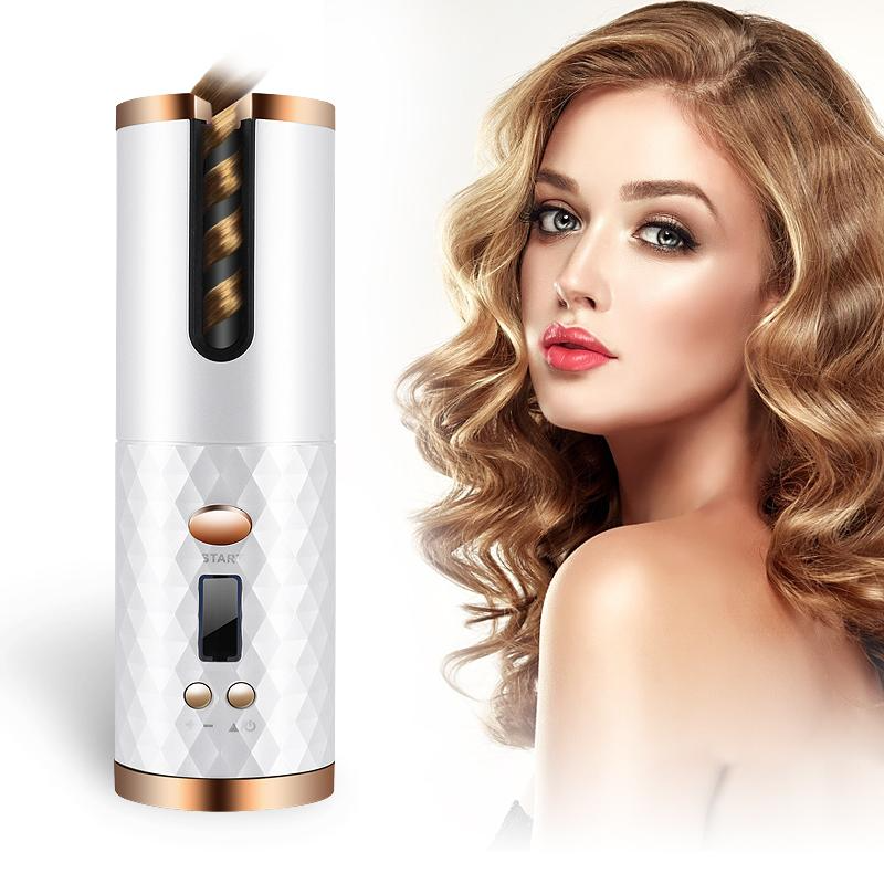 Плойка Hair Curler автоматическая с аккумулятором беспроводная Белый - фото 6