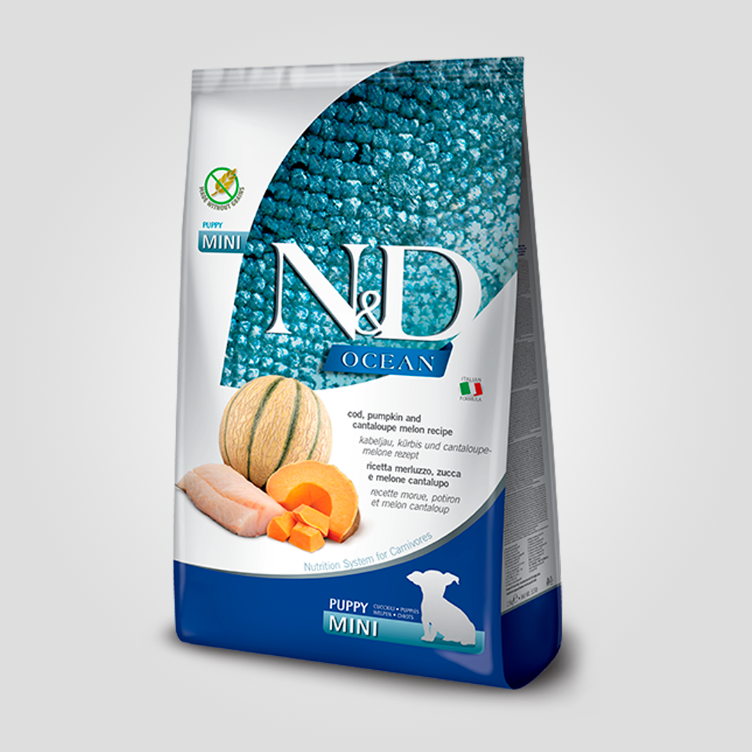 Корм сухой Farmina N&D Grain Free Ocean для щенков малых пород с треской и дыней 7 кг (20504138)