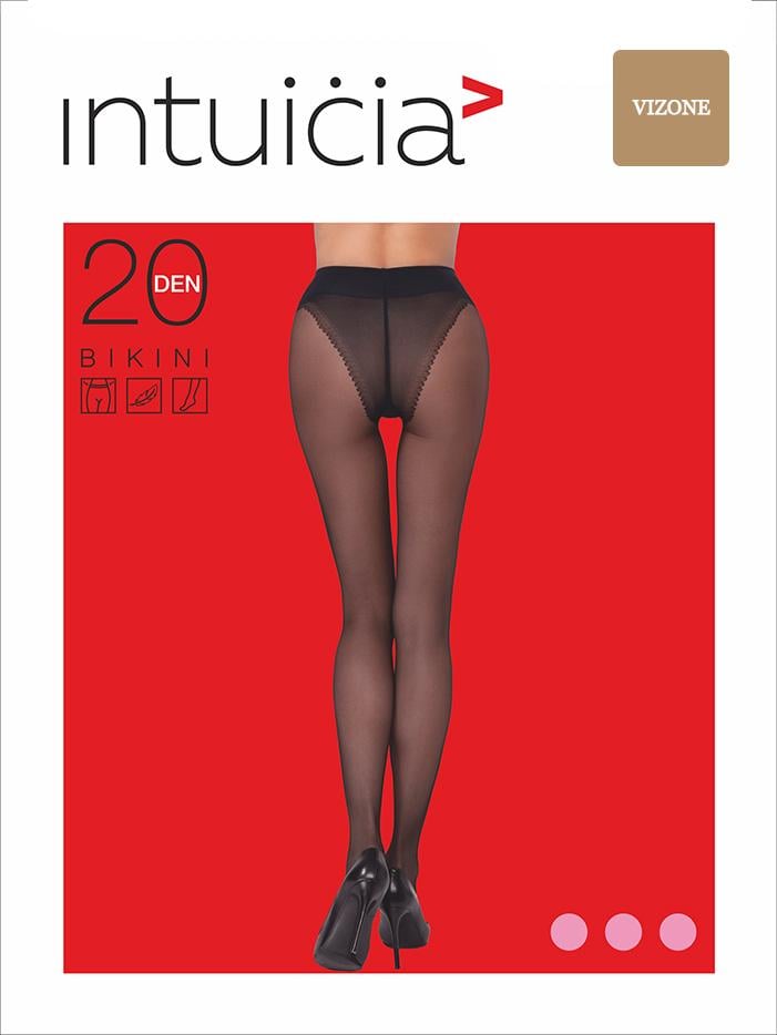 Колготы женские капроновые Intuicia BIKINI PREMIUM 20 den 3р. Vizone