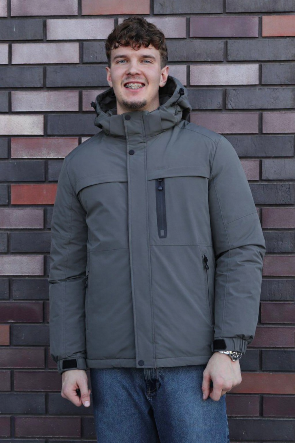 Куртка мужская зимняя 4XL Темно-серый (262558)