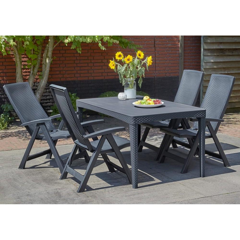 Стол садовый Keter Girona flat wicker box Графитовый (232034) - фото 10 Стол садовый Keter Girona flat wicker box Графитовый (232034) - фото 10