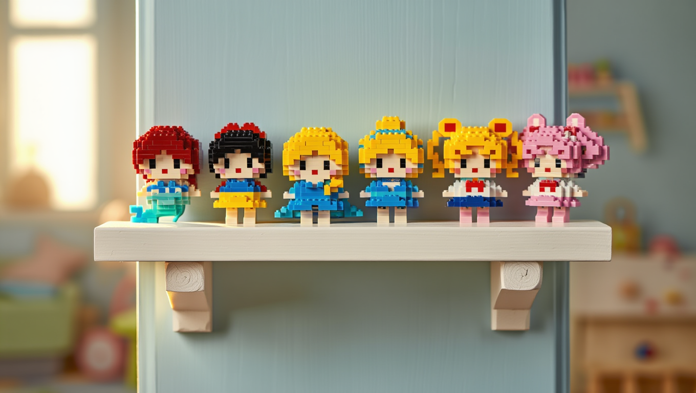 Конструктор Набор принцесс BRICKS Эльза Ледяное сердце Белоснежка Ариэль Русалочка Золушка Сейлор Мун Чибиуса 1074 детали 6 шт. - фото 3