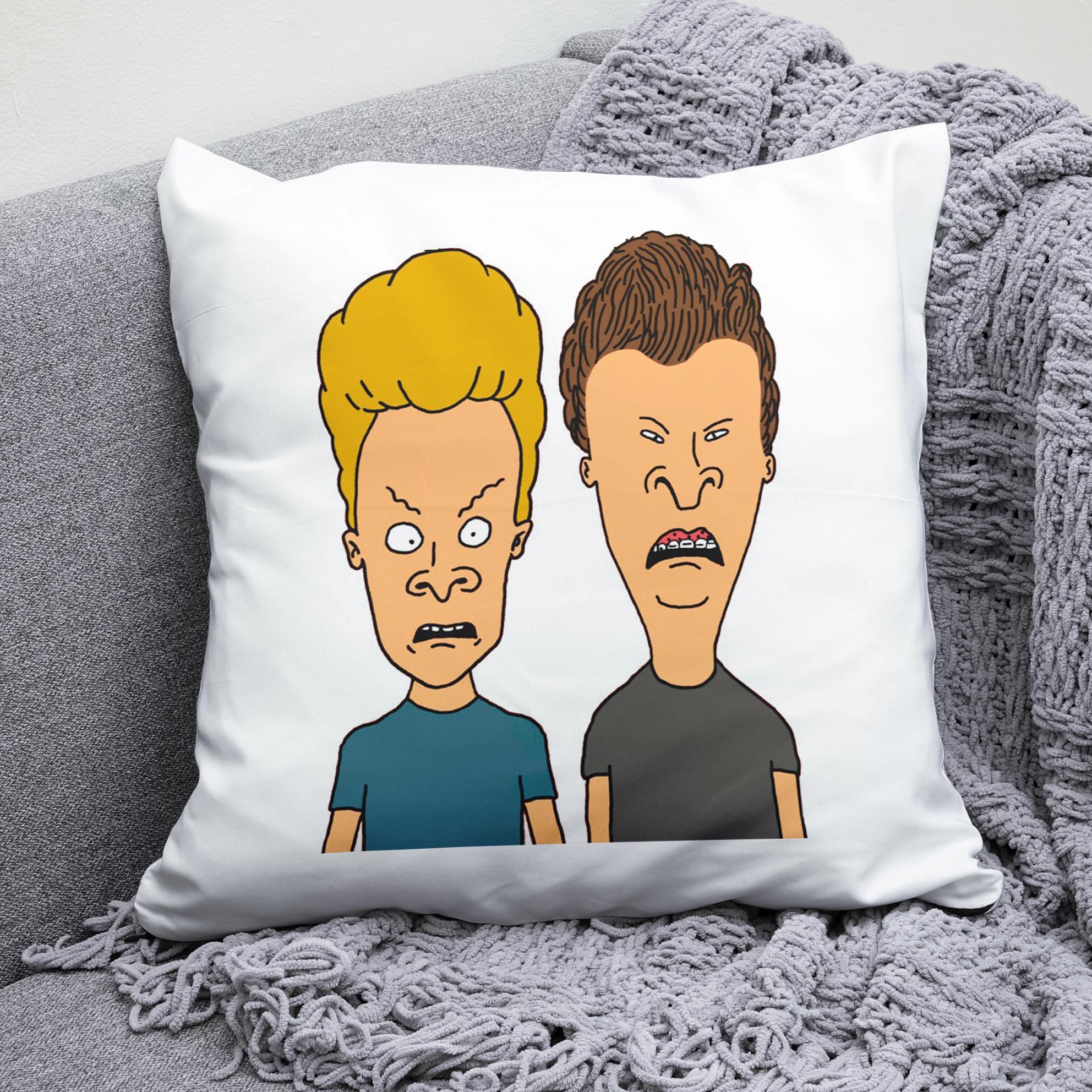 Плюшевая подушка квадрат с принтом Beavis and Butt-head
