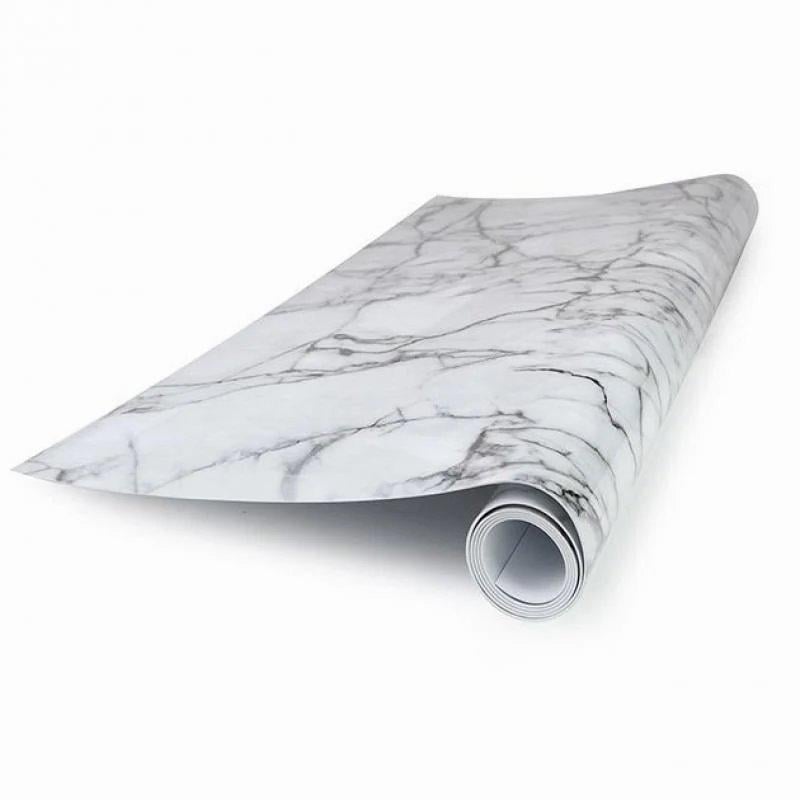 Самоклейка плівка Supretto ПВХ вінілова водонепроникна 60х500 см Білий мармур