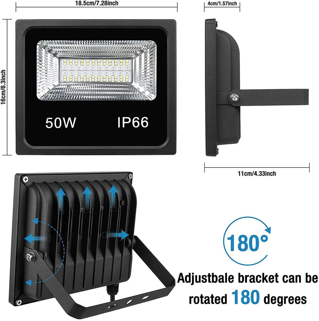 Прожектор Smart LED 50W IP66 RGB bluetooth с приложением - фото 4