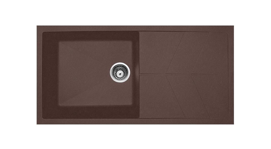 Кухонная мойка LONGRAN JAZZ JZG 1000.500 Коричневый металик (93 Marone)