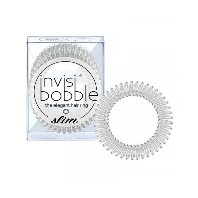 Резинки-браслети для волосся Invisibobble Slim Crystal Clear 3 шт. (4260285377150)