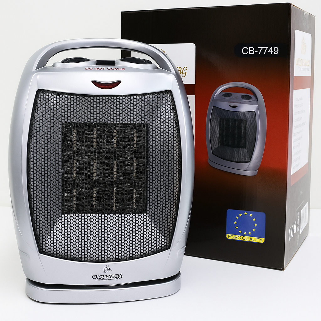 Тепловентилятор Crownberg CB-7749 Ceramic керамический 1500 Вт с вращением и защитой от перегрева (ML-05091)