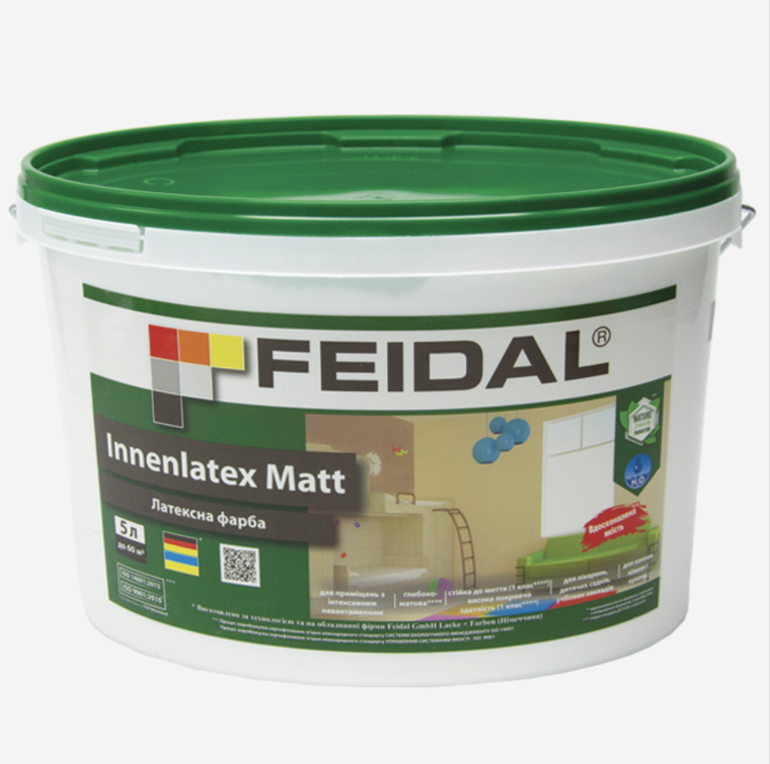 Краска интерьерная Feidal Innenlatex Matt 5 л Белый (27581694)