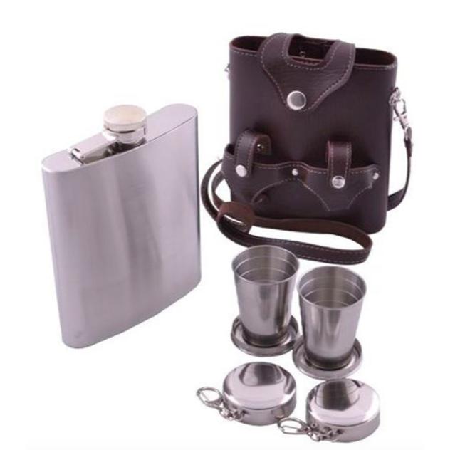 Фляга 530 мл в чехле со складными стаканчиками