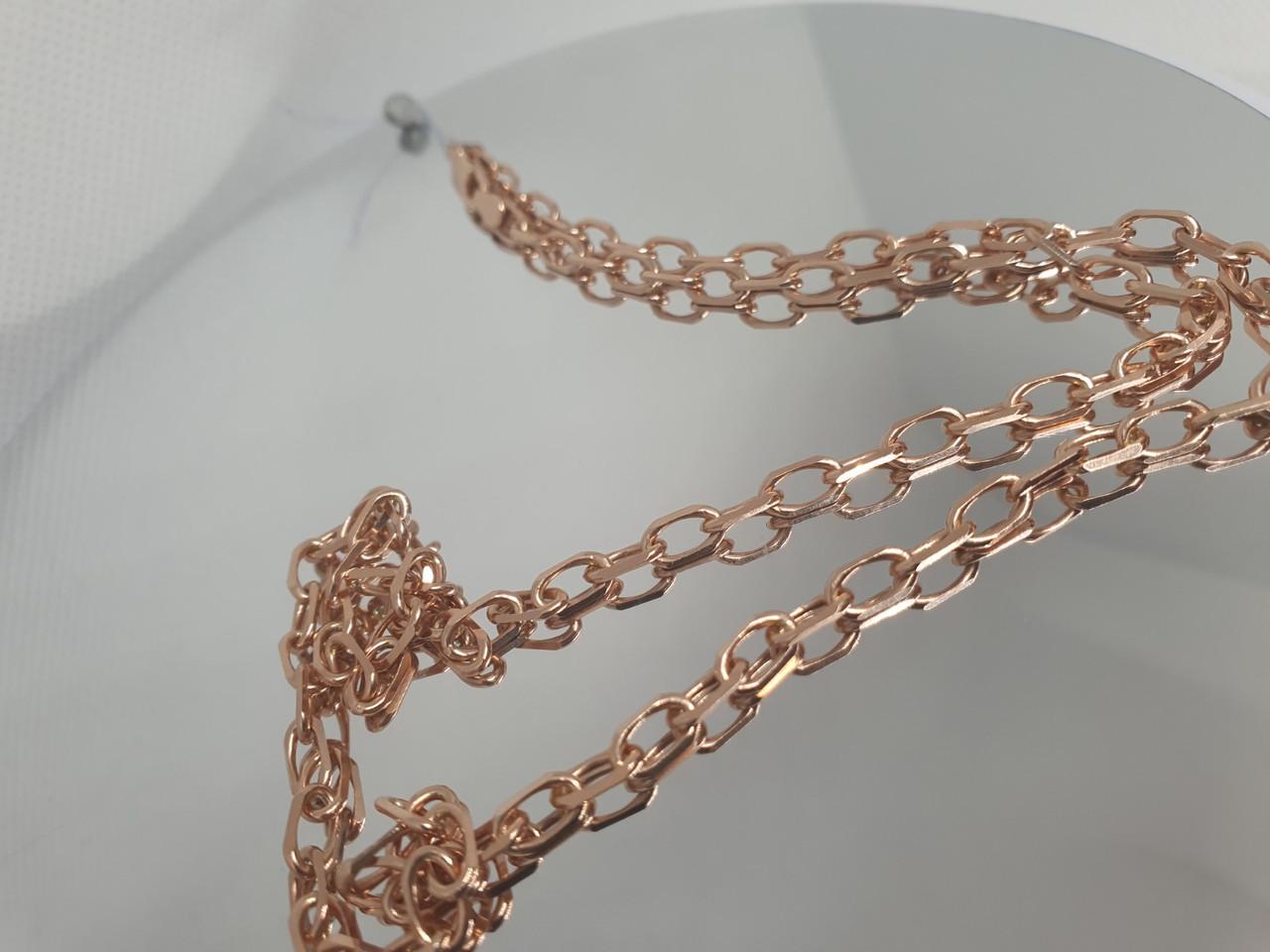 Цепочка Серебряная Якорное плетение позолота 50 см (ап-100)