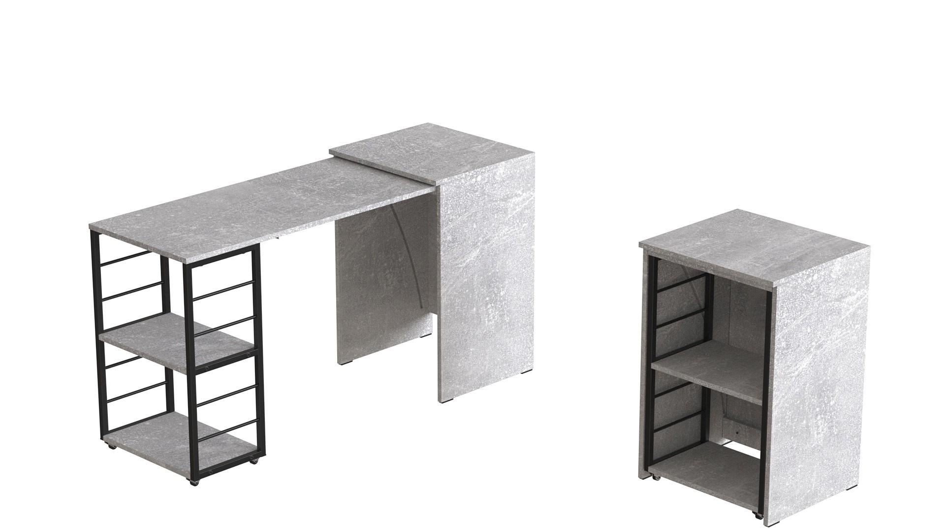 Стол-тумба трансформер Ferrum-decor Смарт 2/1 металл/ДСП 16 мм 750x1450x500 мм Черный/Белый (FRD-105095) - фото 6 Стол-тумба трансформер Ferrum-decor Смарт 2/1 металл/ДСП 16 мм 750x1450x500 мм Черный/Белый (FRD-105095) - фото 6