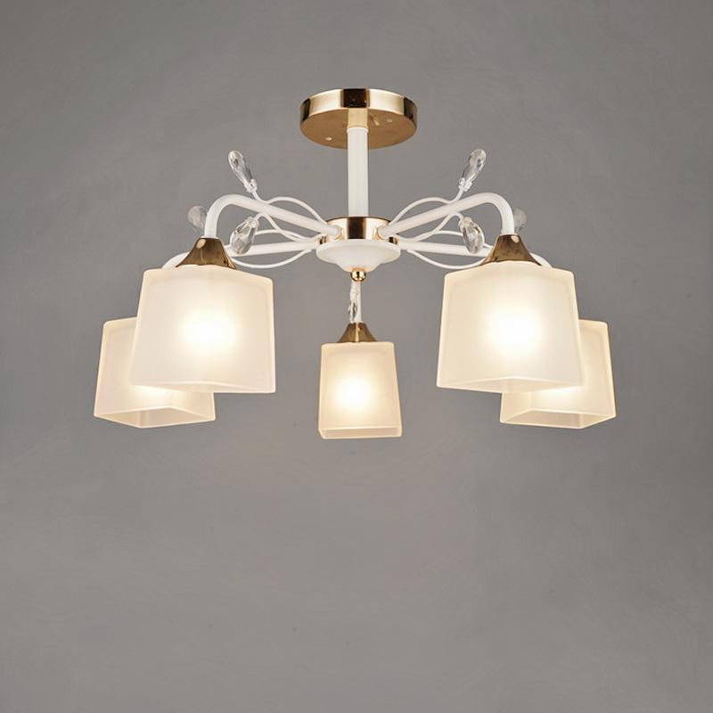 Люстра потолочная Light House  NM-15875/5 на пять ламп Бело-золотой