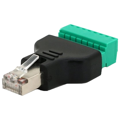 Разъем RJ-45/M под кабель из 8 контактов для быстрого и надежного подключения Черный (32534239)