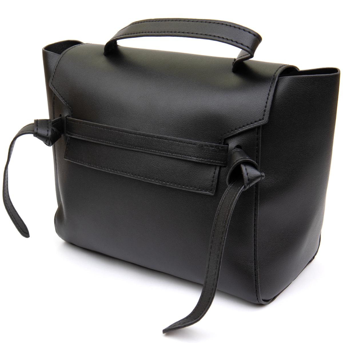 Сумка с клапаном Vintage Bag 14949 из кожзама Черный
