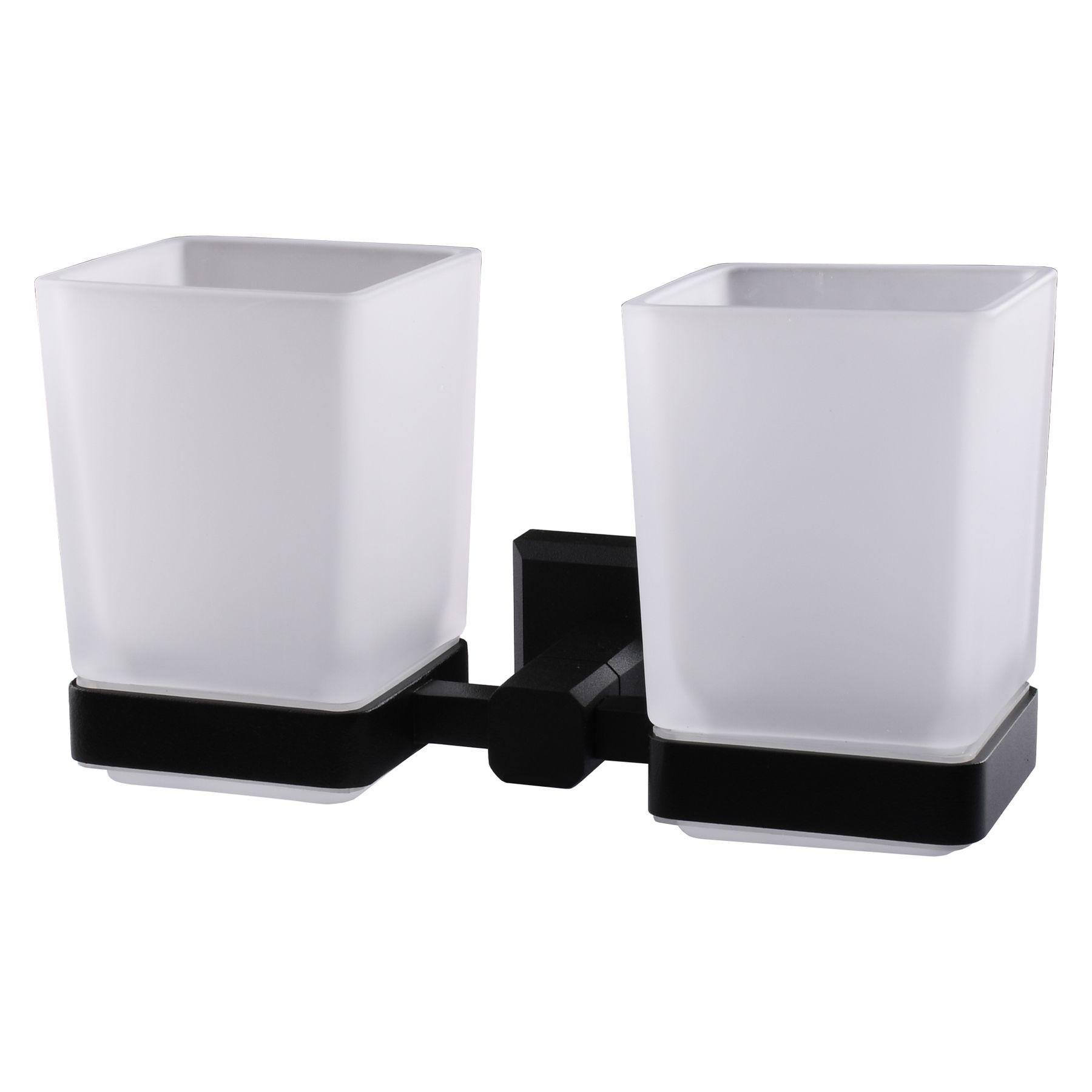 Стакан для зубных щеток TOPAZ TКВ 9928A-BL 000021252 настенный Черный (103513)