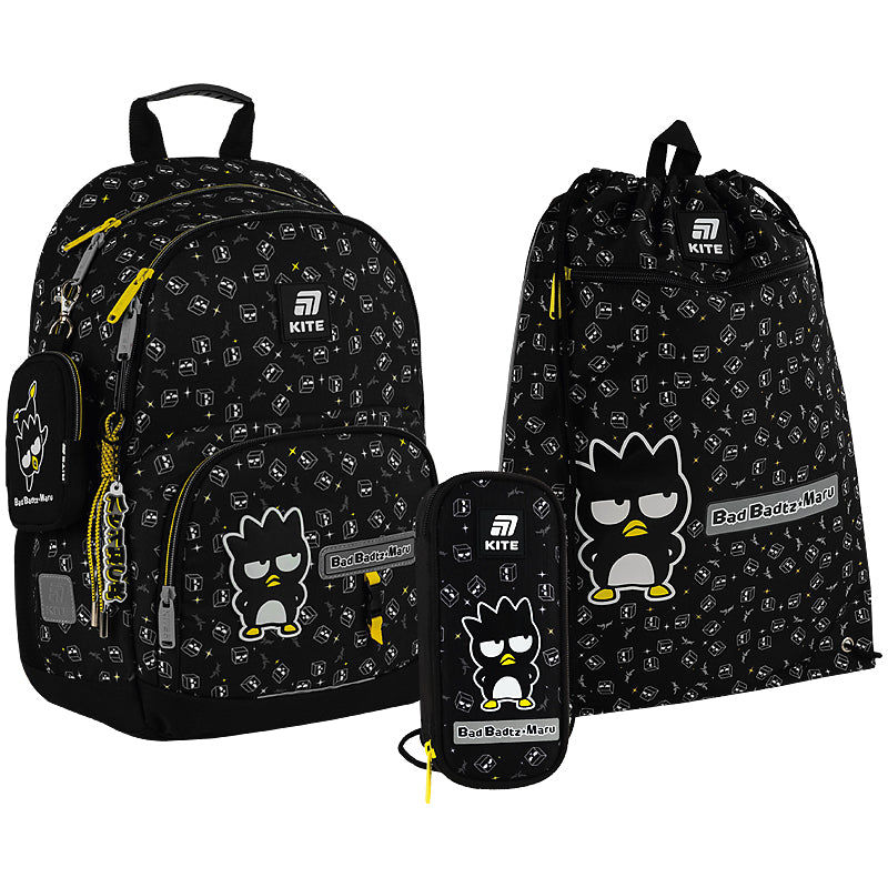 Школьный набор KITE Education Badtz Maru SET_HK25-585M-1 рюкзак/пенал/сумка (4063276263117)