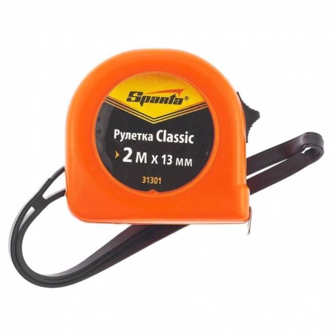 Рулетка Sparta 31301 Classic пластиковый корпус 2 м х 13 мм (15391719)