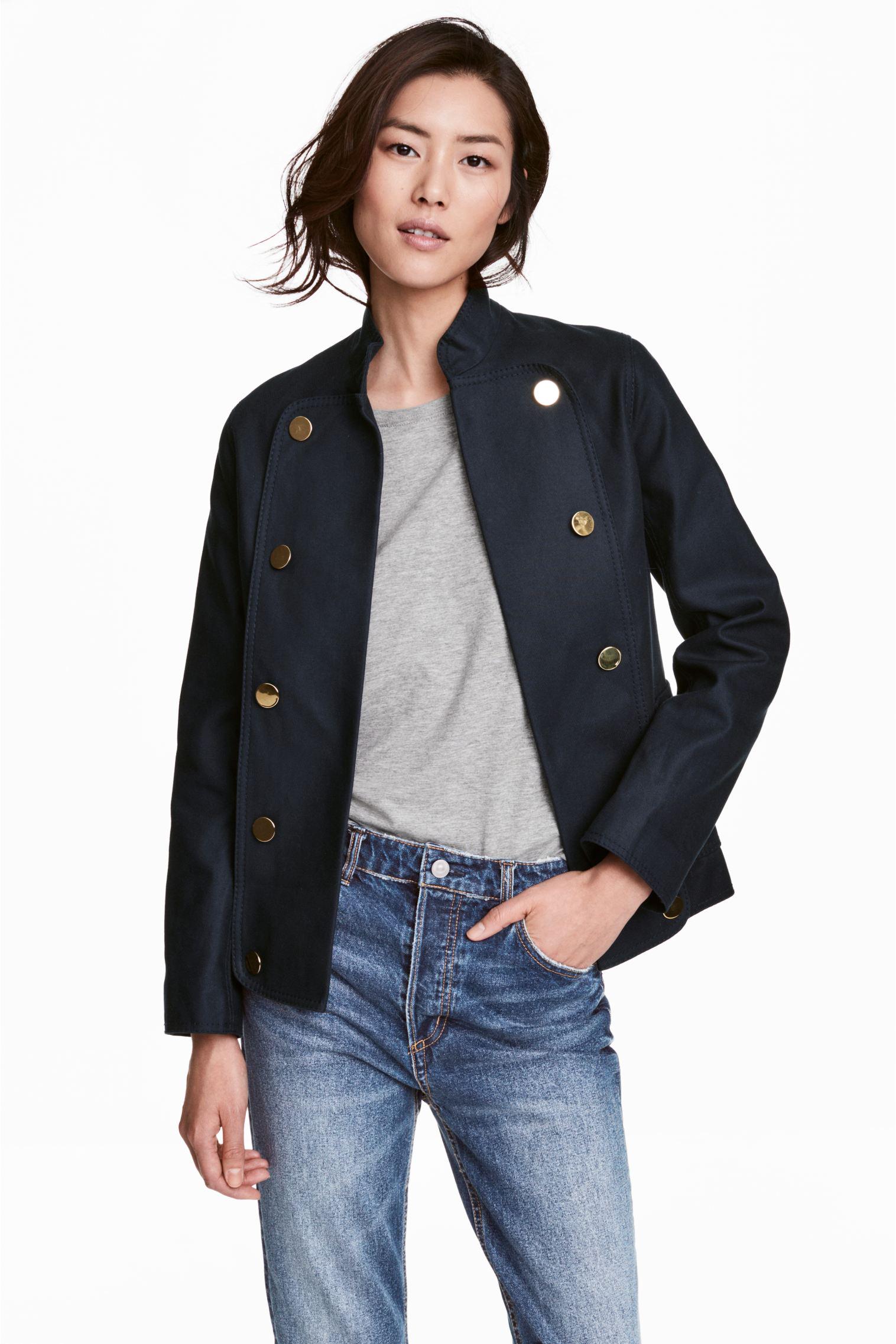 Жакет жіночий H&M р. 34 Темно-синій (2035041065)