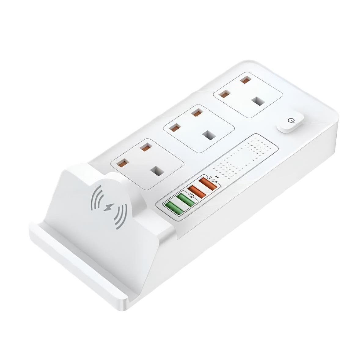 Фільтр мережевий DT BKL-20 USB WIREESS POWER 220 V 10 W Білий - фото 1