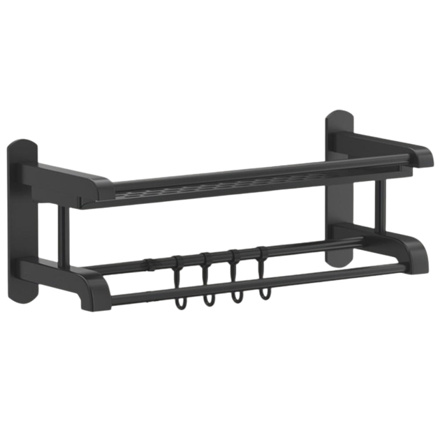 Полиця у ванну кімнату для рушників та шампунів 39,5х18 см (AND-105-20-22PCS) Полиця у ванну кімнату для рушників та шампунів 39,5х18 см (AND-105-20-22PCS)