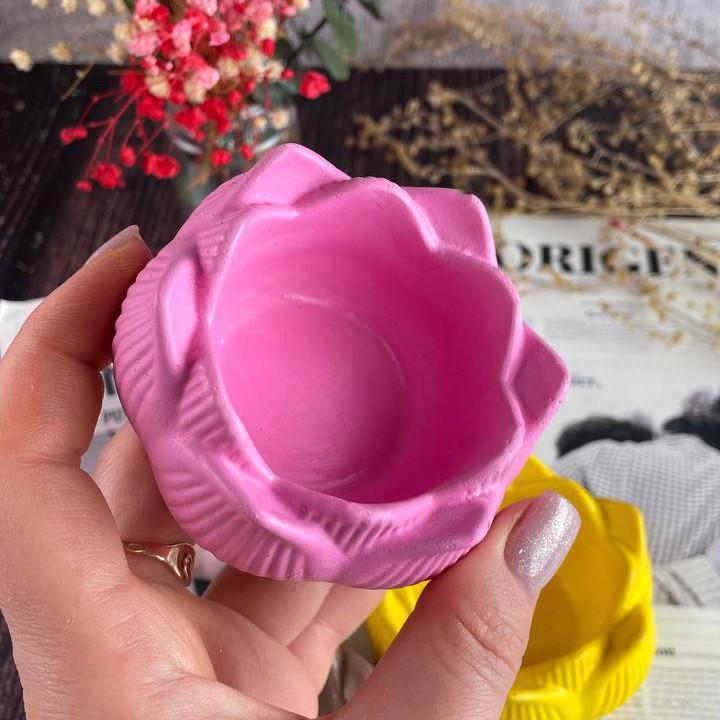 Підсвічник гіпсовий Лотос Рожевий (691_7-161) - фото 2 Підсвічник гіпсовий Лотос Рожевий (691_7-161) - фото 2