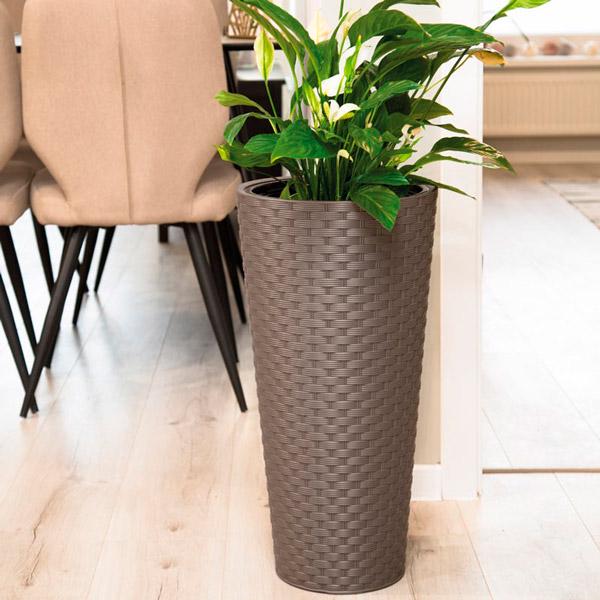 Горщик для квітів Form-Plastic Rattana Slim-40 Бежевий (3850-051) - фото 5