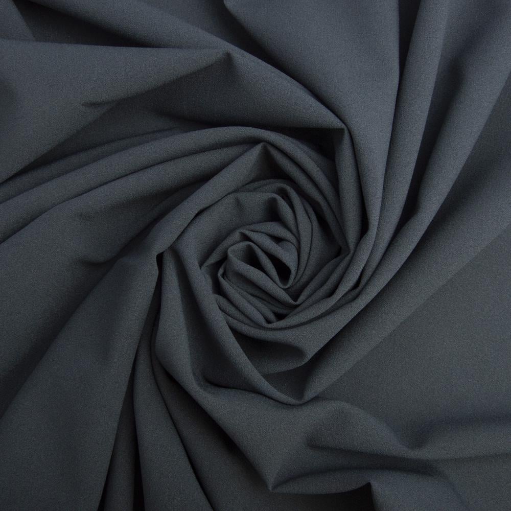 Ткань шифон Мосс креп Темно-серый (24697)