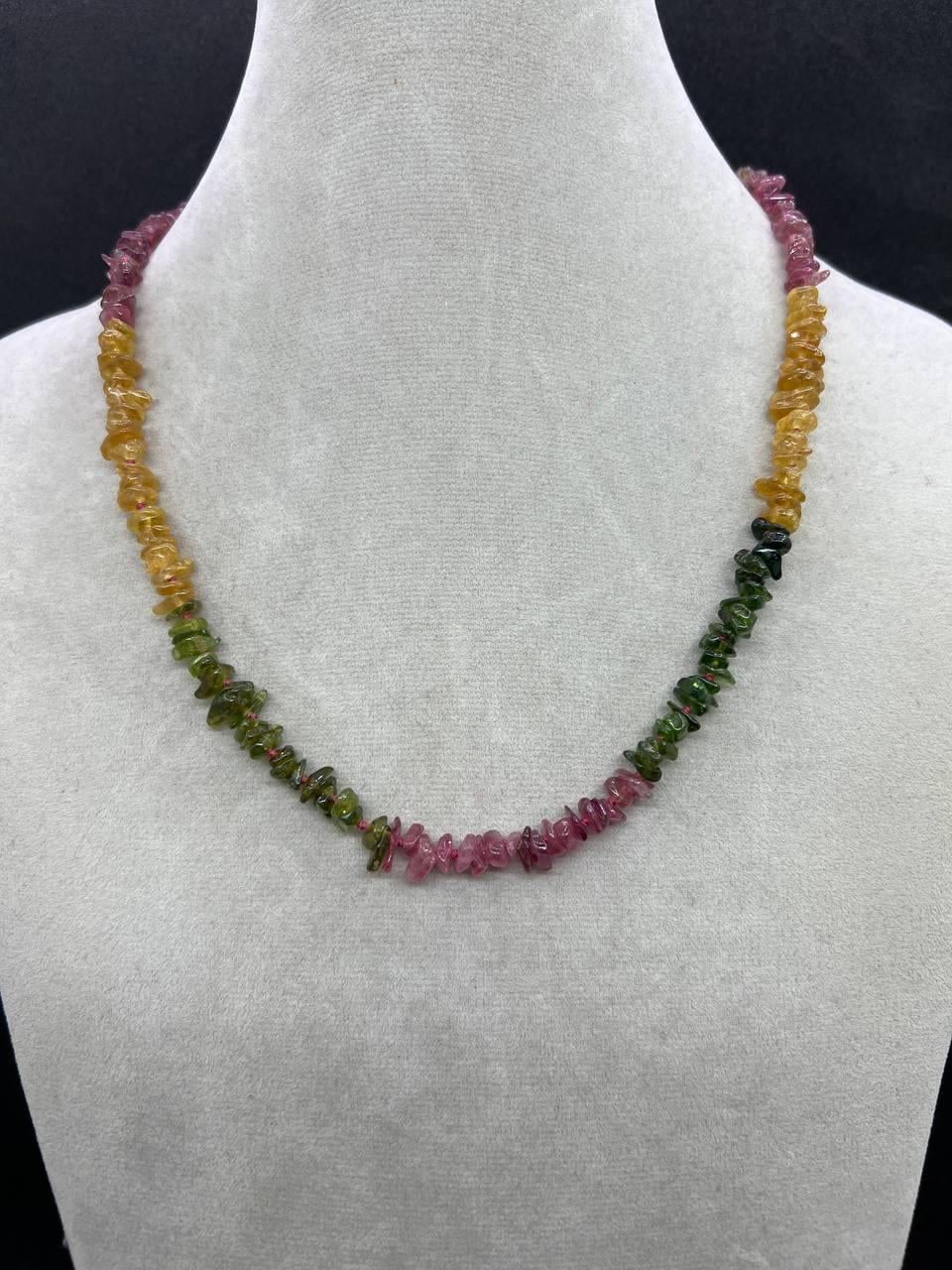 Бусы турмалин 46 см Разноцветный (10627)