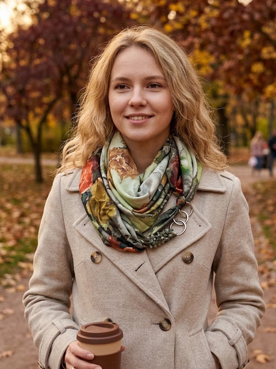 Хустка шовкова My Scarf Квіти Галичини на кільцях 90х90 см (39115182) Хустка шовкова My Scarf Квіти Галичини на кільцях 90х90 см (39115182)