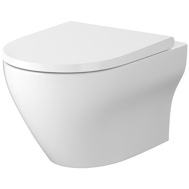 Унітаз підвісний Cersanit Larga Set C201 SZCZ1003426324 безобідковий сидіння з мікроліфтом (251448)