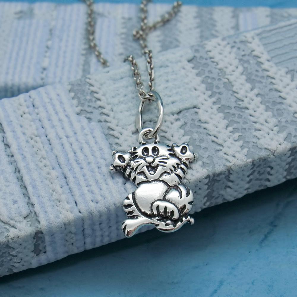 Срібний підвіс Кіт (1193617258) - фото 4