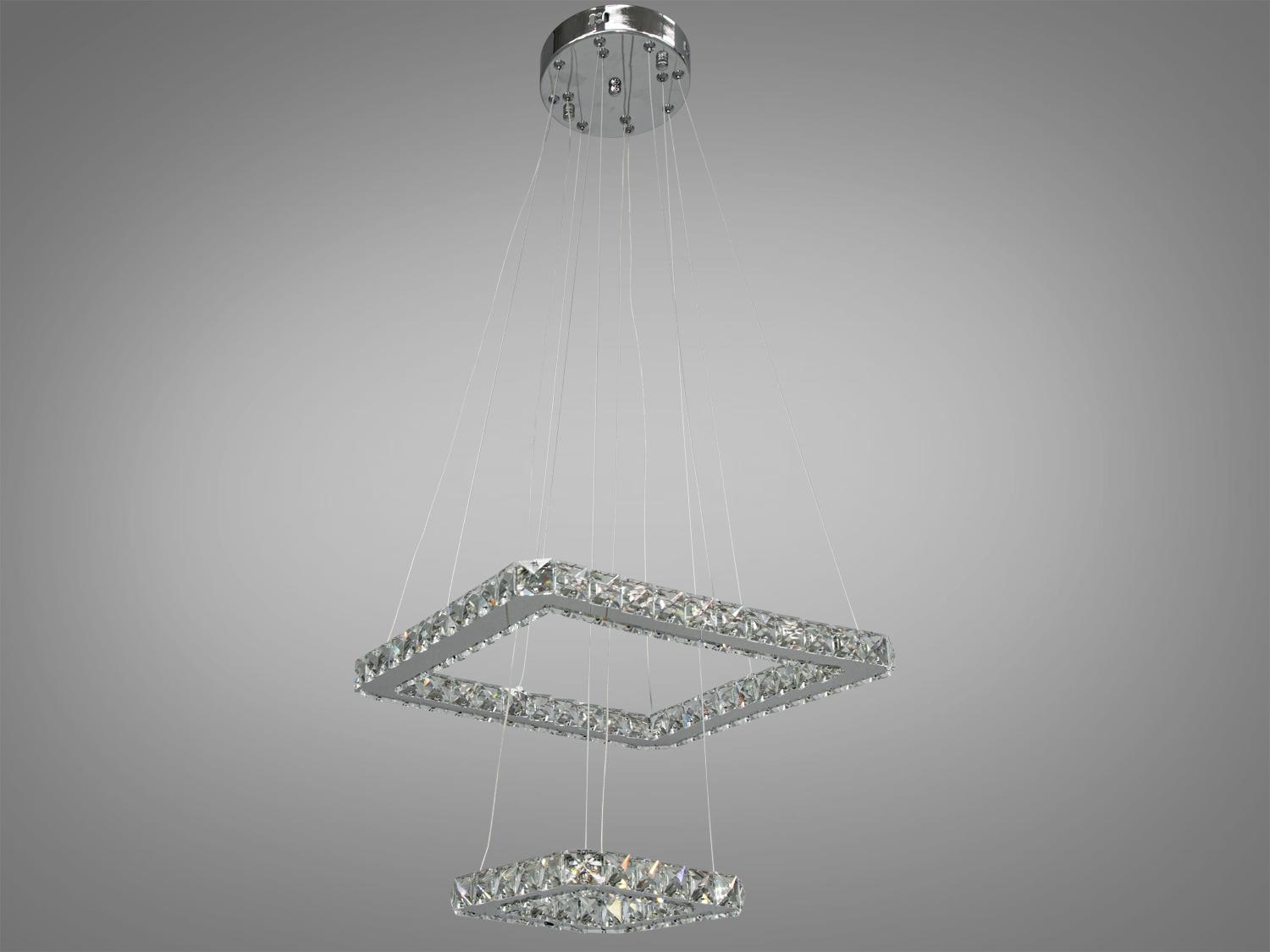 Люстра хрустальная светодиодная Хром (7223-2W/400+210HR) - фото 4 Люстра хрустальная светодиодная Хром (7223-2W/400+210HR) - фото 4