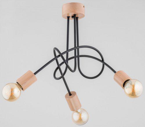 Люстра стельова Alfa Tango Wood лофт (27433)