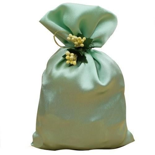 Комплект подарункових мішечків креп-сатин 10 шт. Салатовий