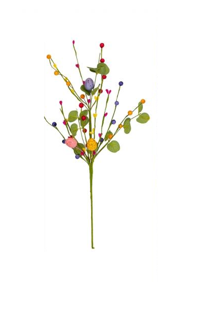 Декоративная веточка Пасхальные яйца 45 см (5107-010)