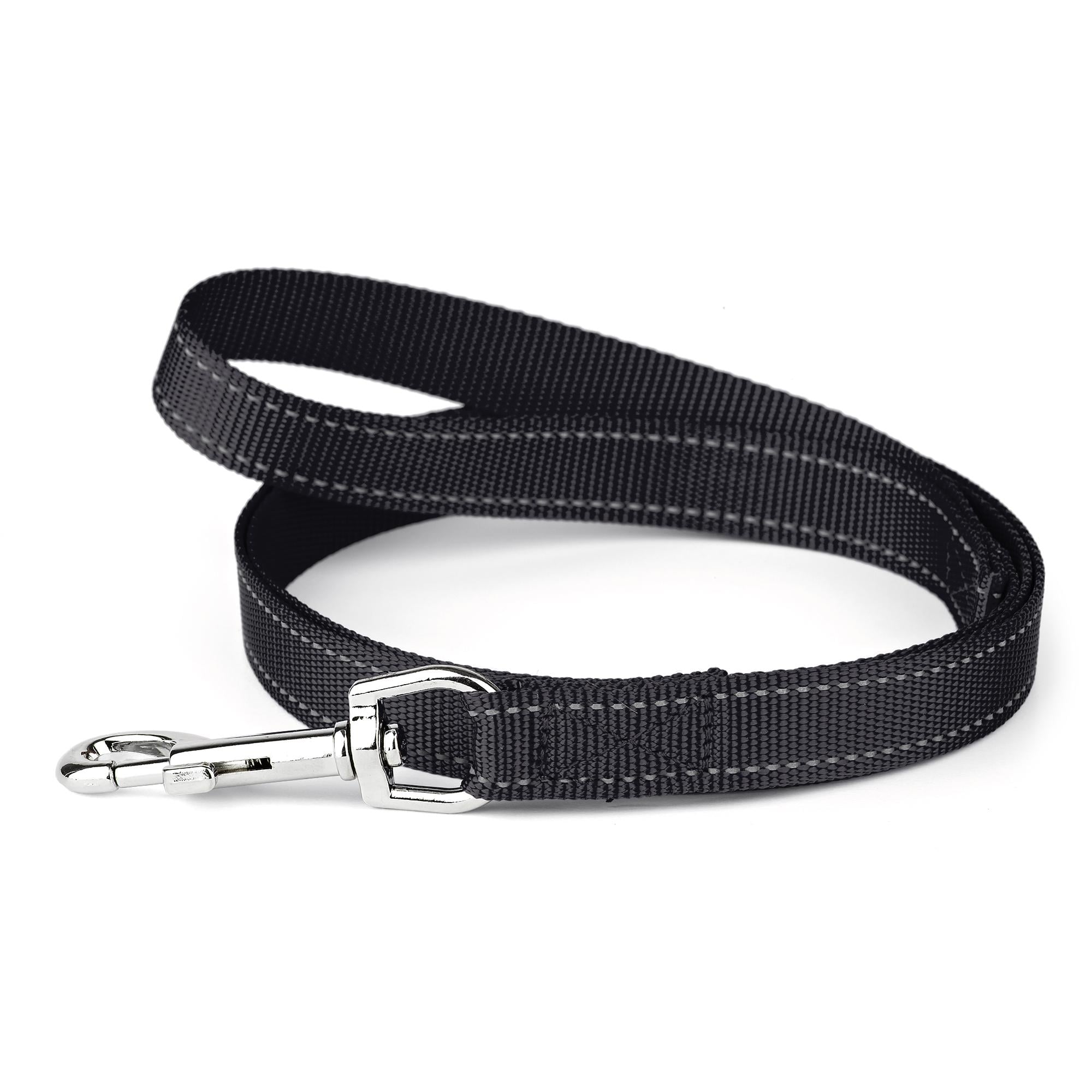 Поводок KareLine из нейлона со светоотражающей нитью 20 мм 1800 мм Черный (0835/1)