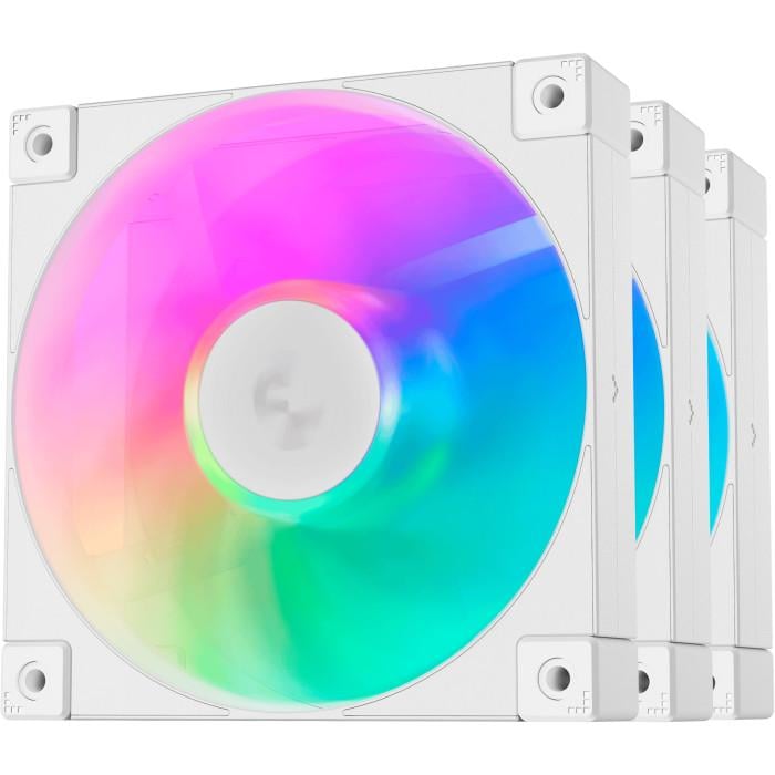 Вентилятор для корпусу DeepCool FD12 PWM ARGB 120 мм 3 Pack White (R-FD12-WHAPN3-G) Вентилятор для корпусу DeepCool FD12 PWM ARGB 120 мм 3 Pack White (R-FD12-WHAPN3-G)